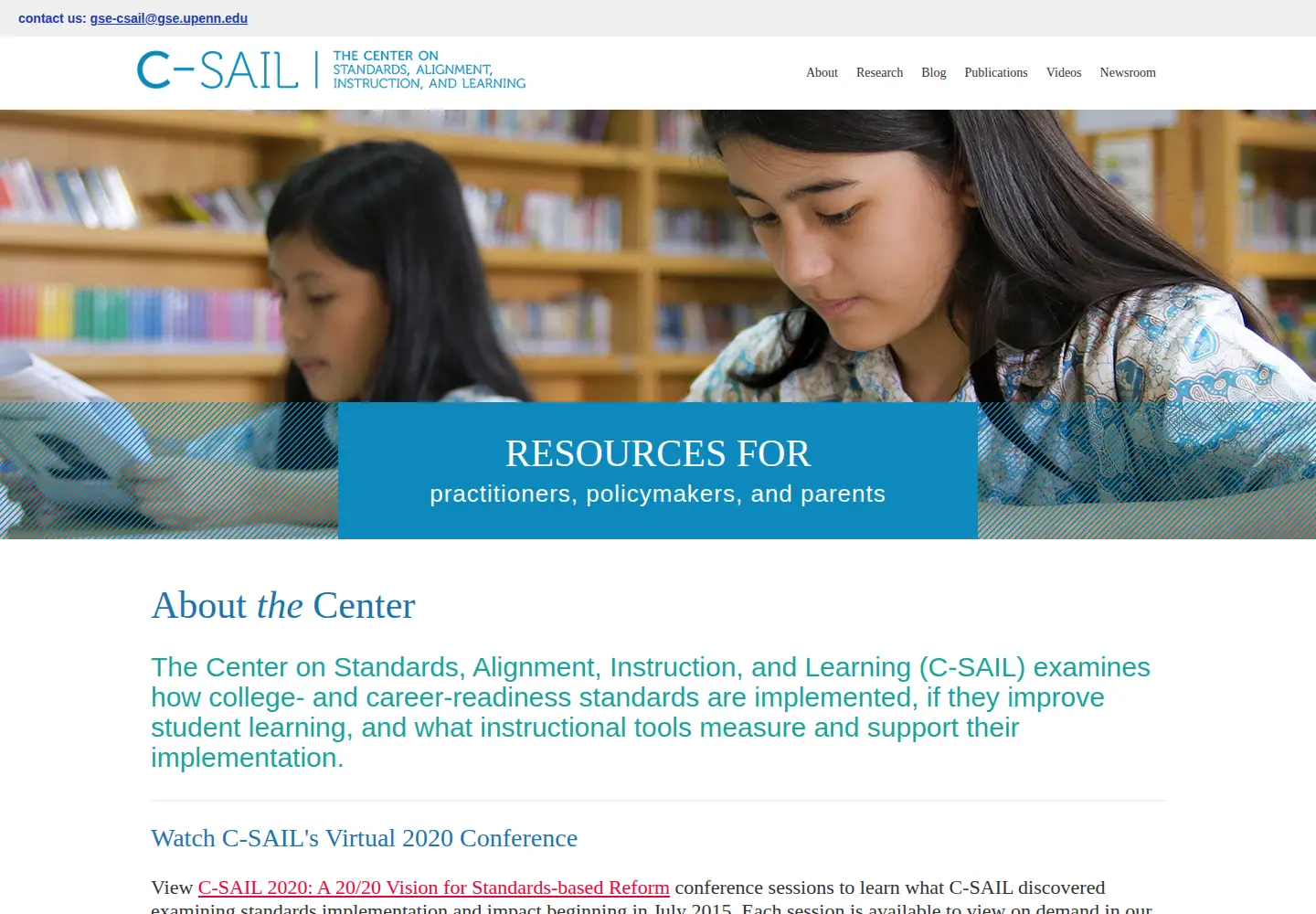Screenshot of c-sail.org
