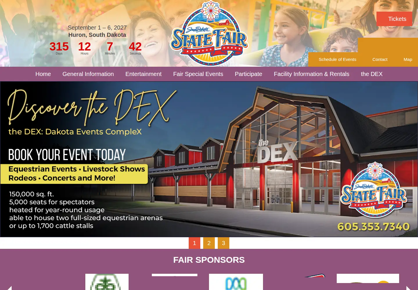 Screenshot of sdstatefair.com