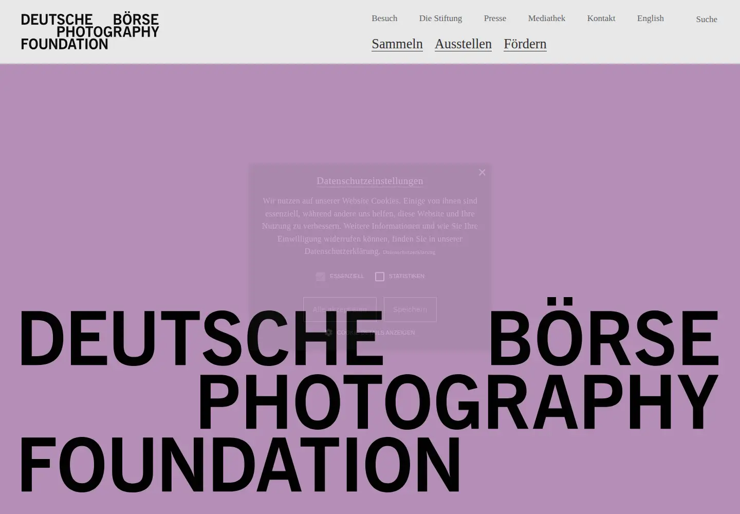 Screenshot of deutscheboersephotographyfoundation.org