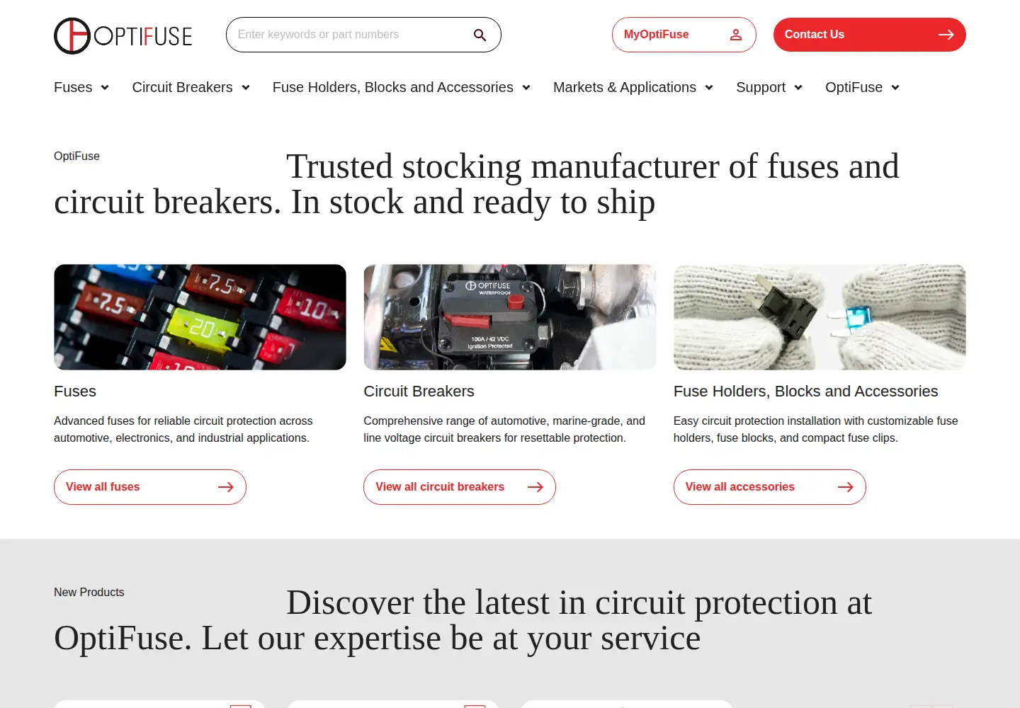 Screenshot of optifuse.com