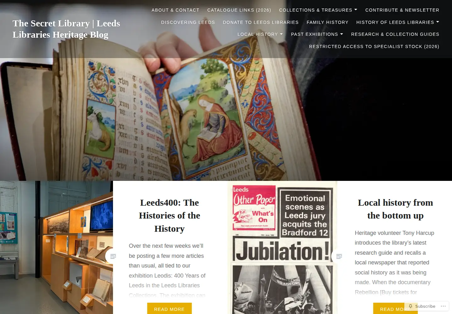 Screenshot of secretlibraryleeds.net