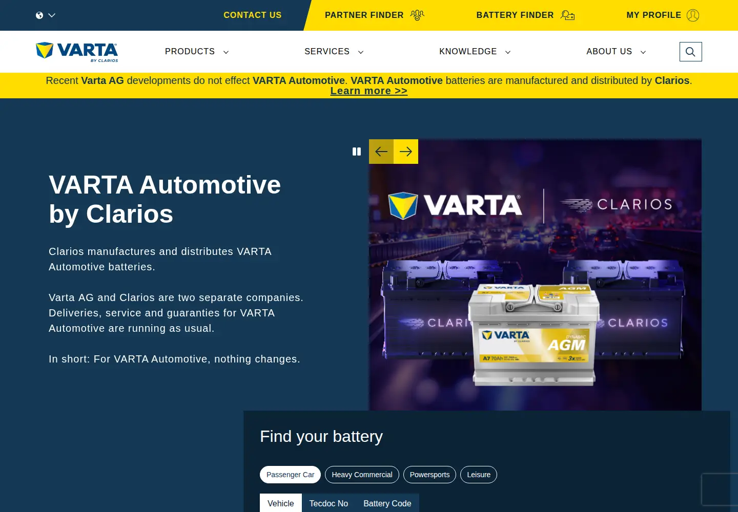 Screenshot of varta-automotive.com