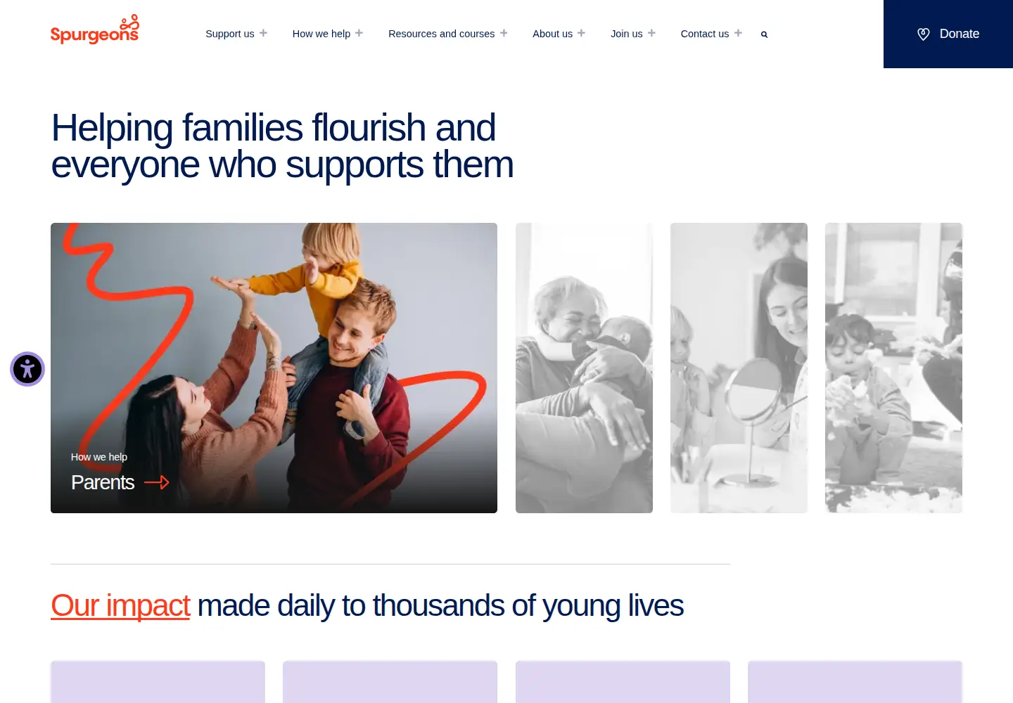 Screenshot of spurgeons.org