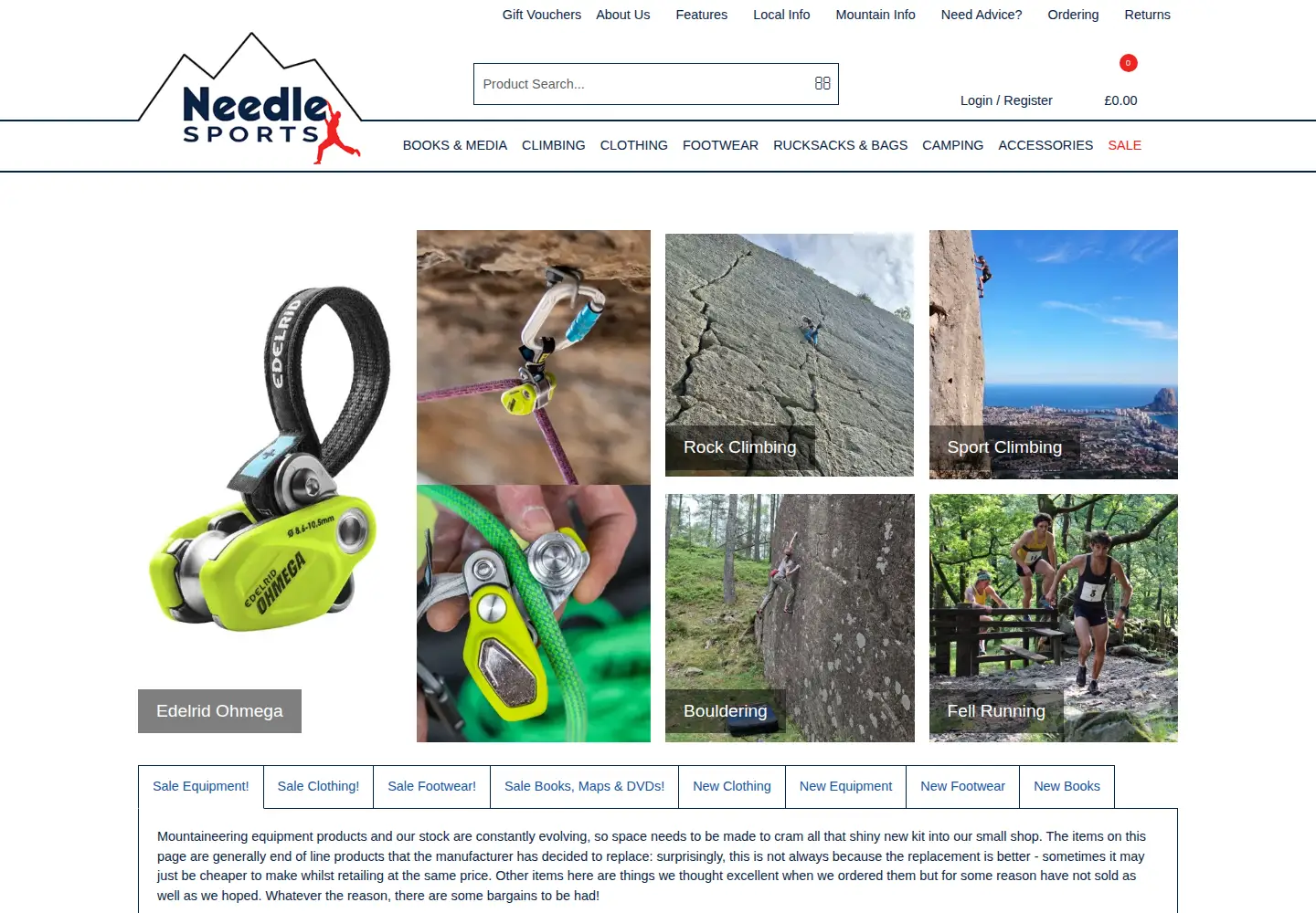 Screenshot of needlesports.com