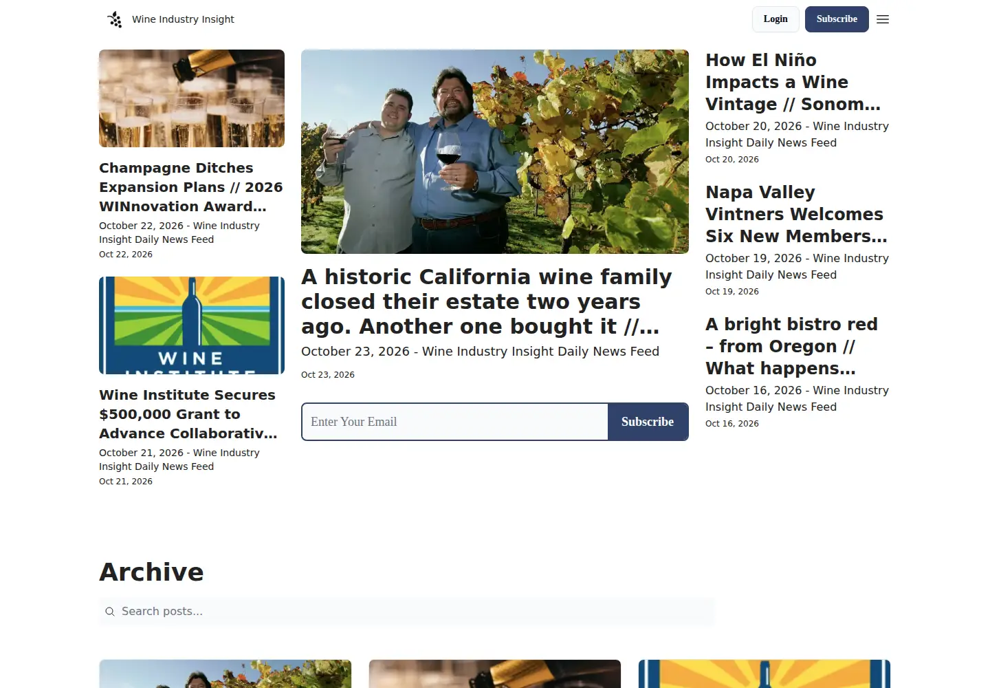 Screenshot of wineindustryinsight.com