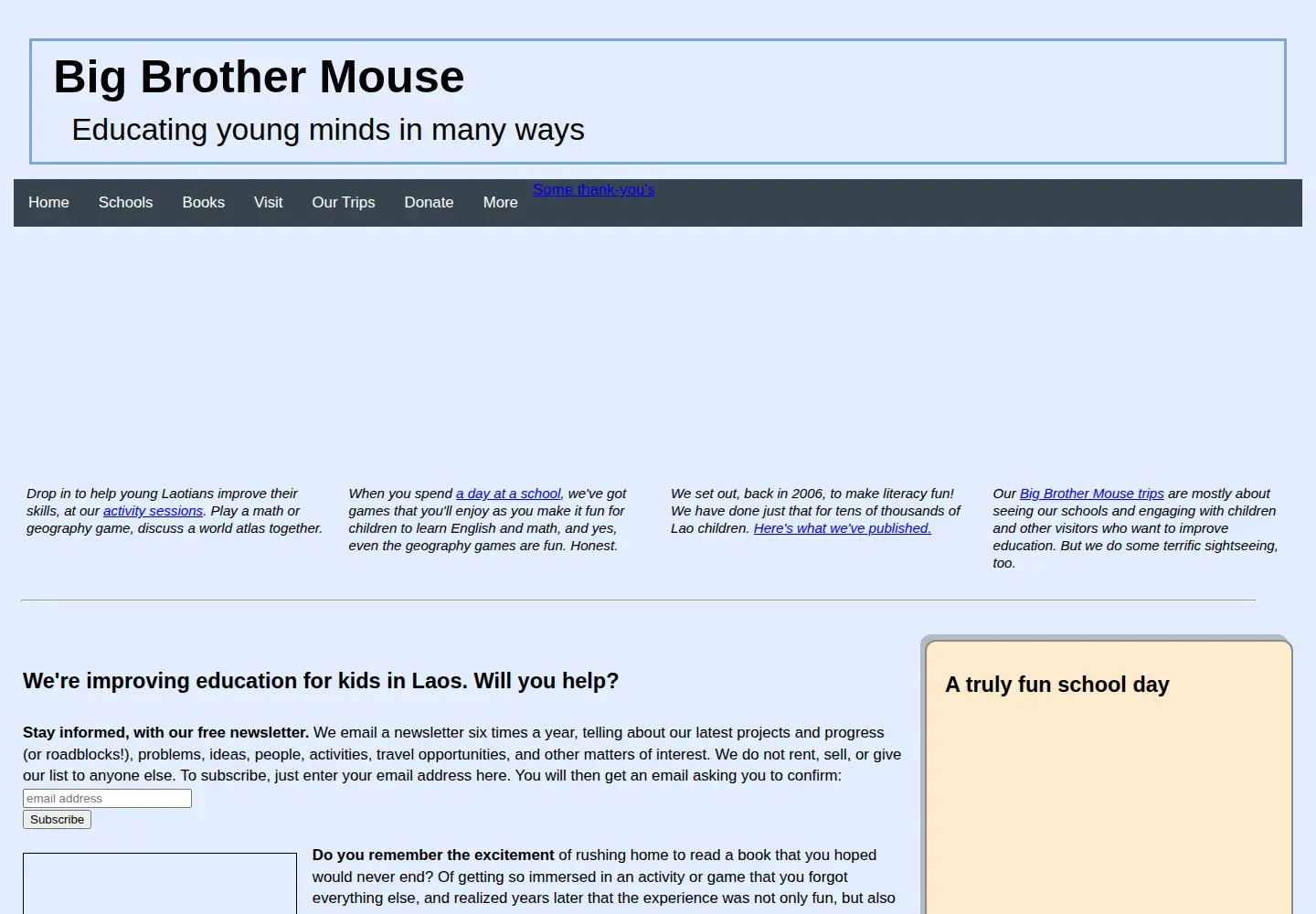 Screenshot of bigbrothermouse.com