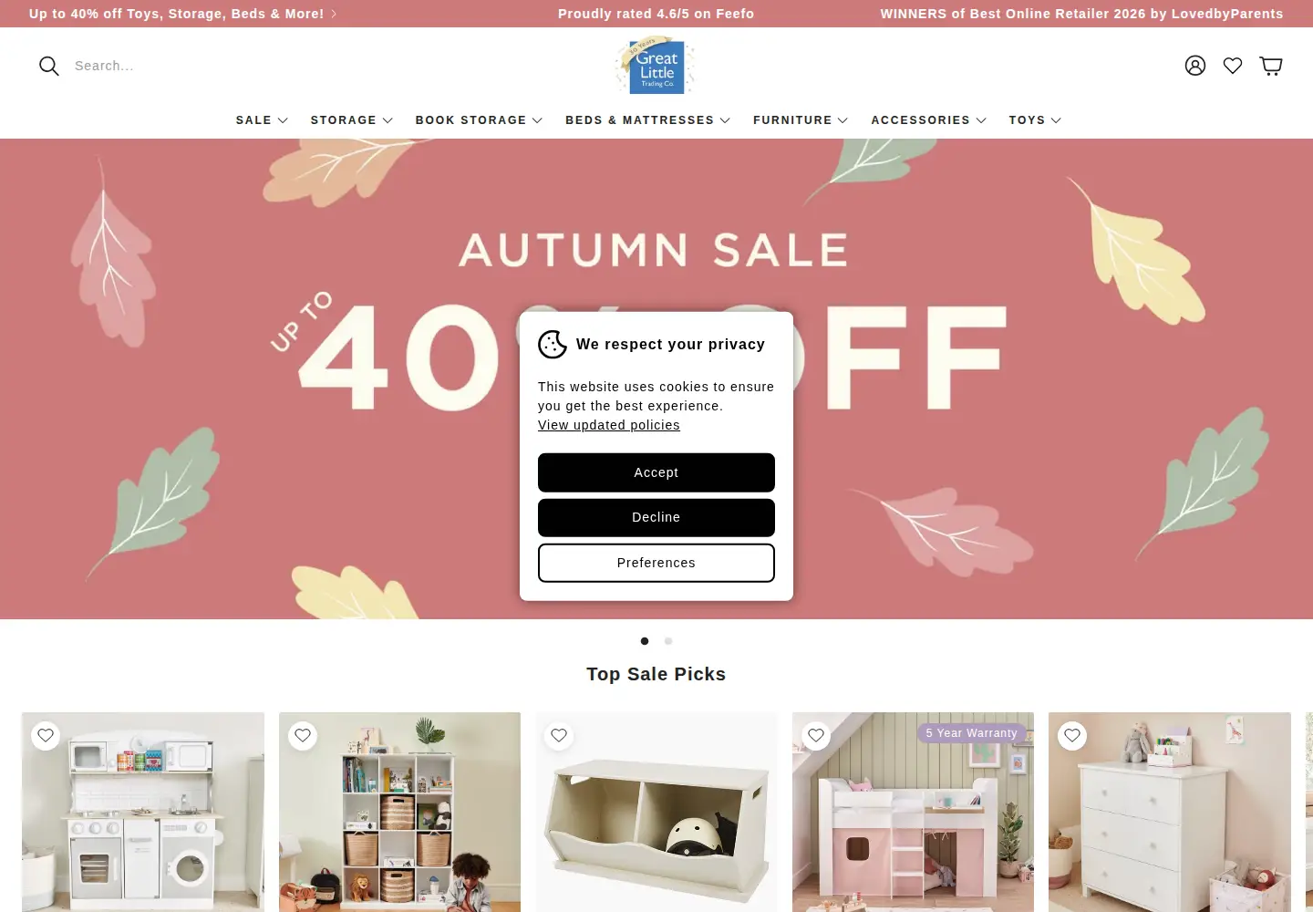 Screenshot of gltc.co.uk
