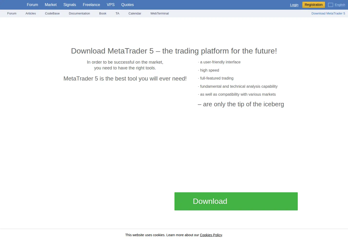 Screenshot of mql4.com