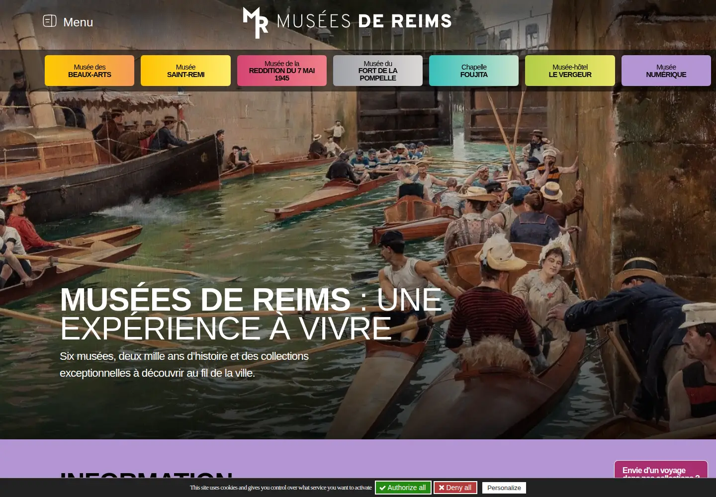 Screenshot of musees-reims.fr
