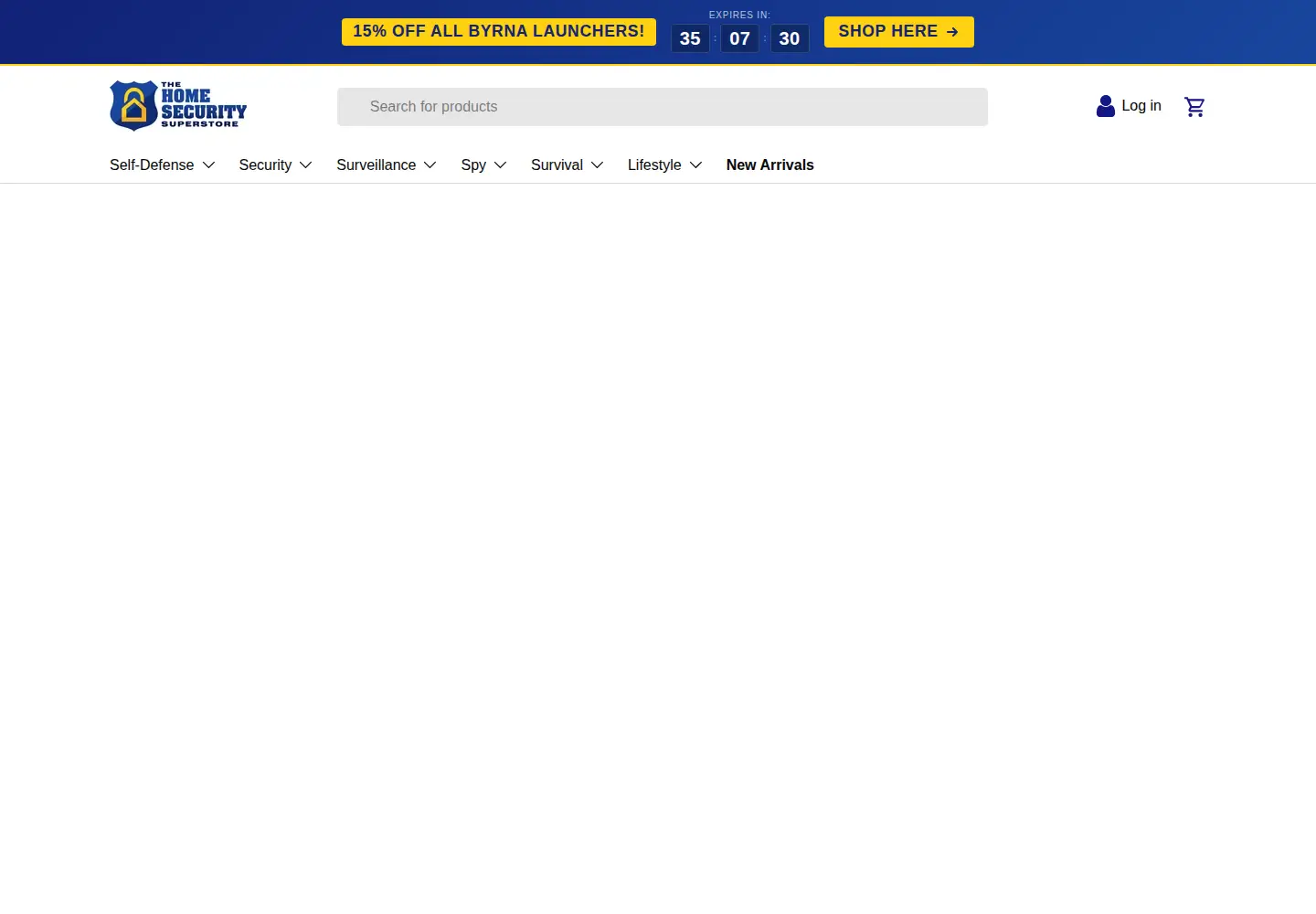 Screenshot of thehomesecuritysuperstore.com