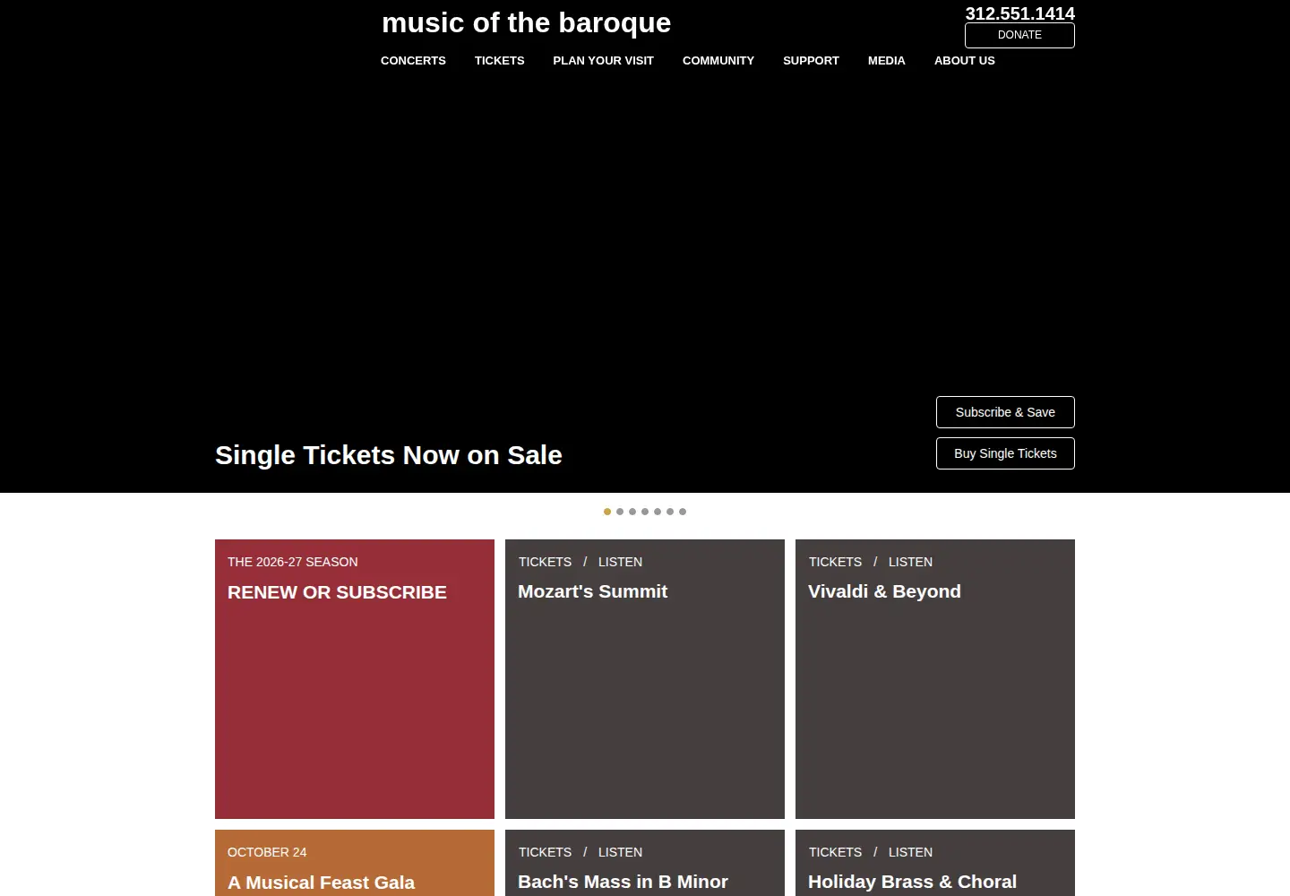 Captured homepage of baroque.org in the current scan