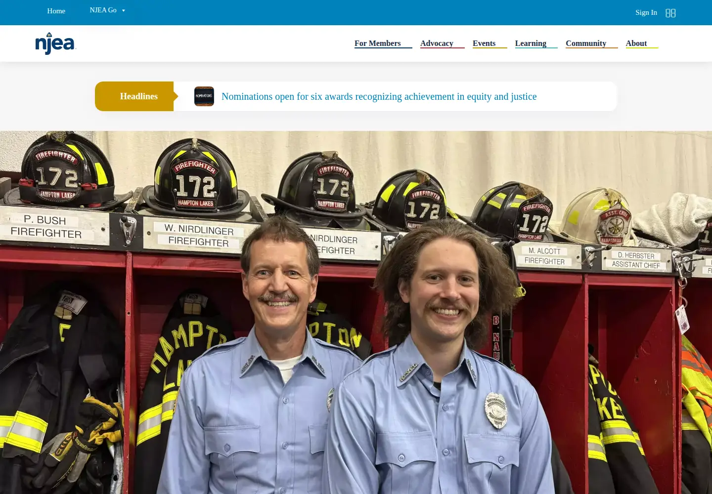 Screenshot of njea.org