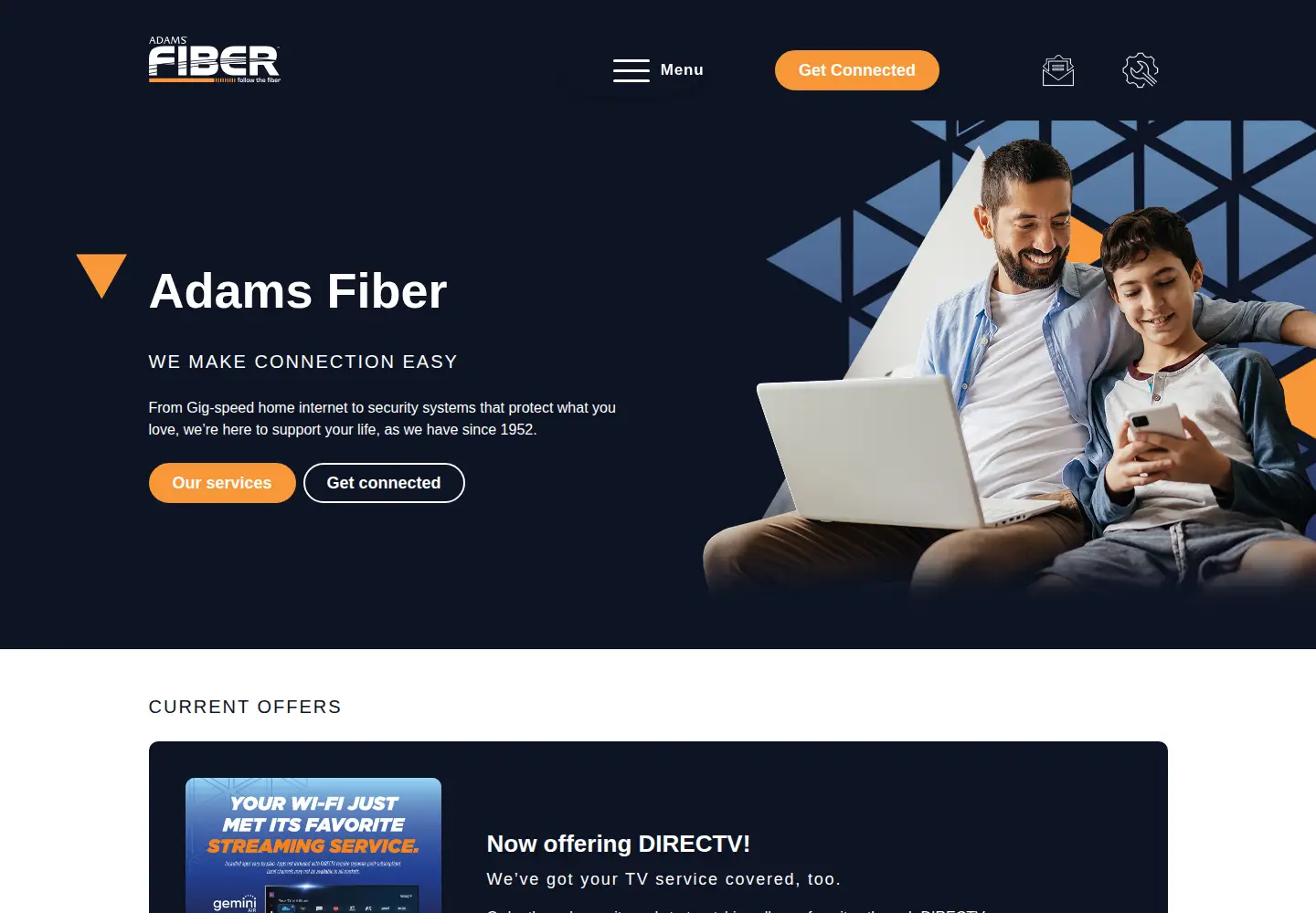Screenshot of adams.net