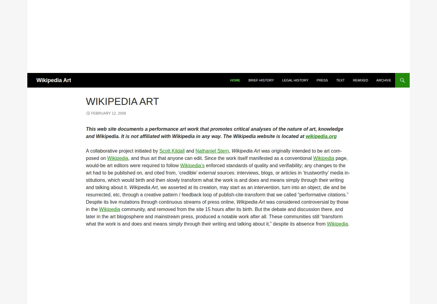 Screenshot of wikipediaart.org