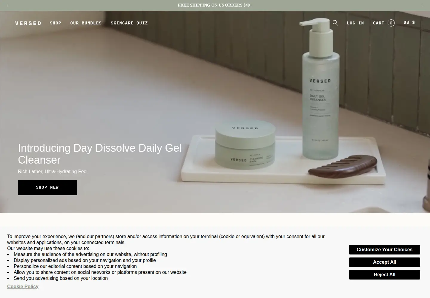 Screenshot of versedskin.com