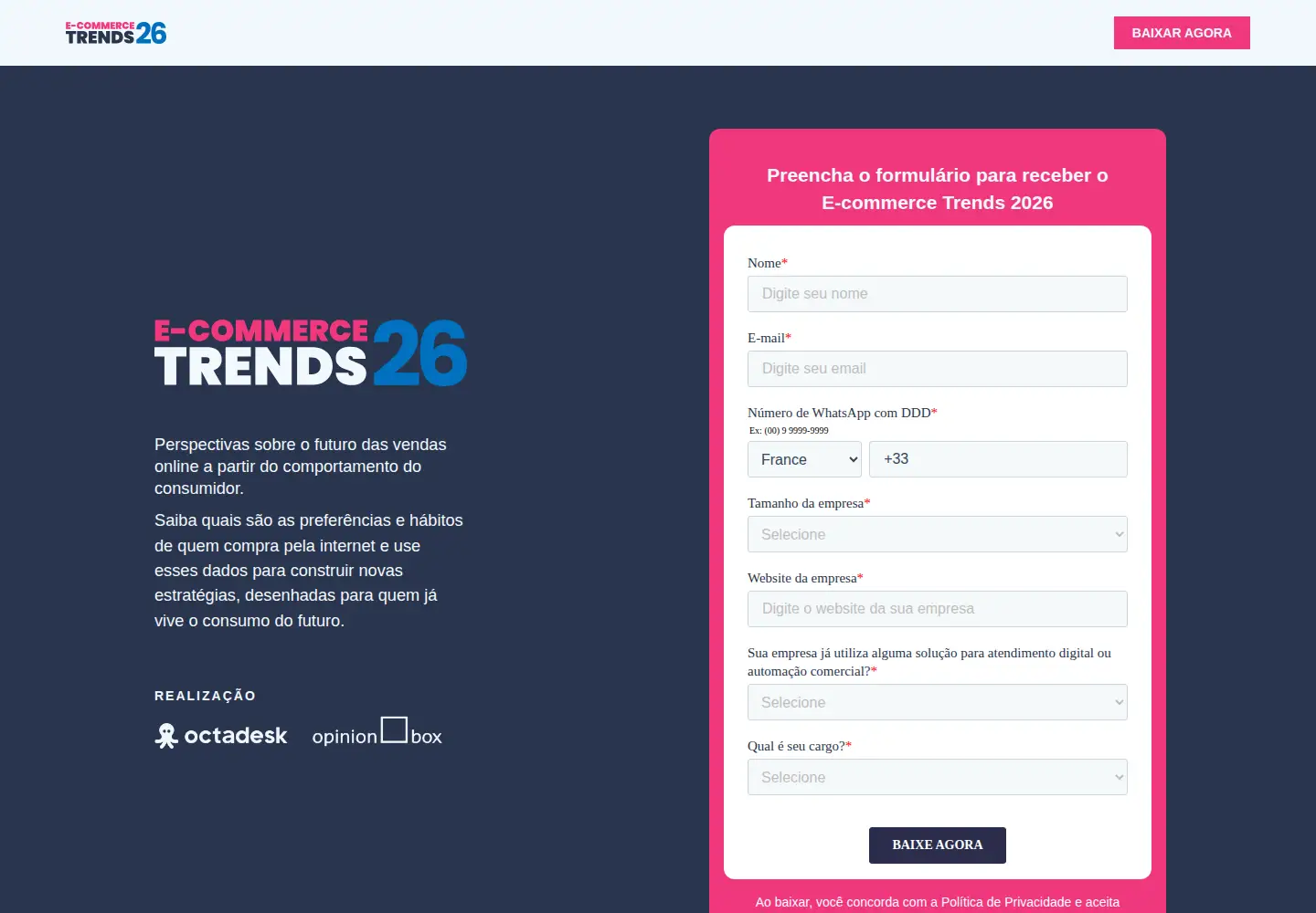 Screenshot of commercetrends.com.br