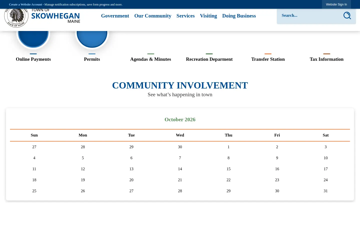 Screenshot of skowhegan.org