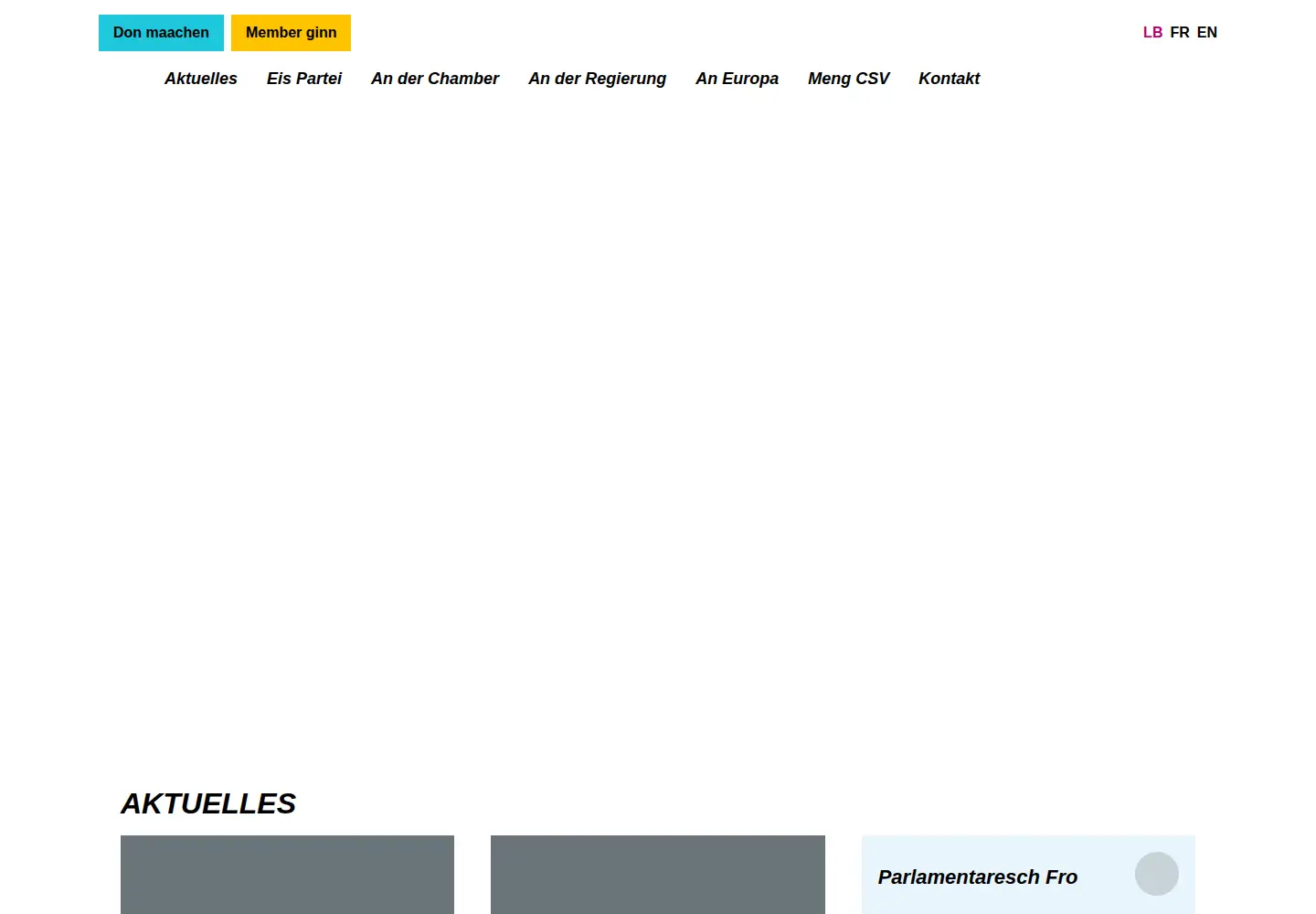 Captured homepage of csv.lu in the current scan
