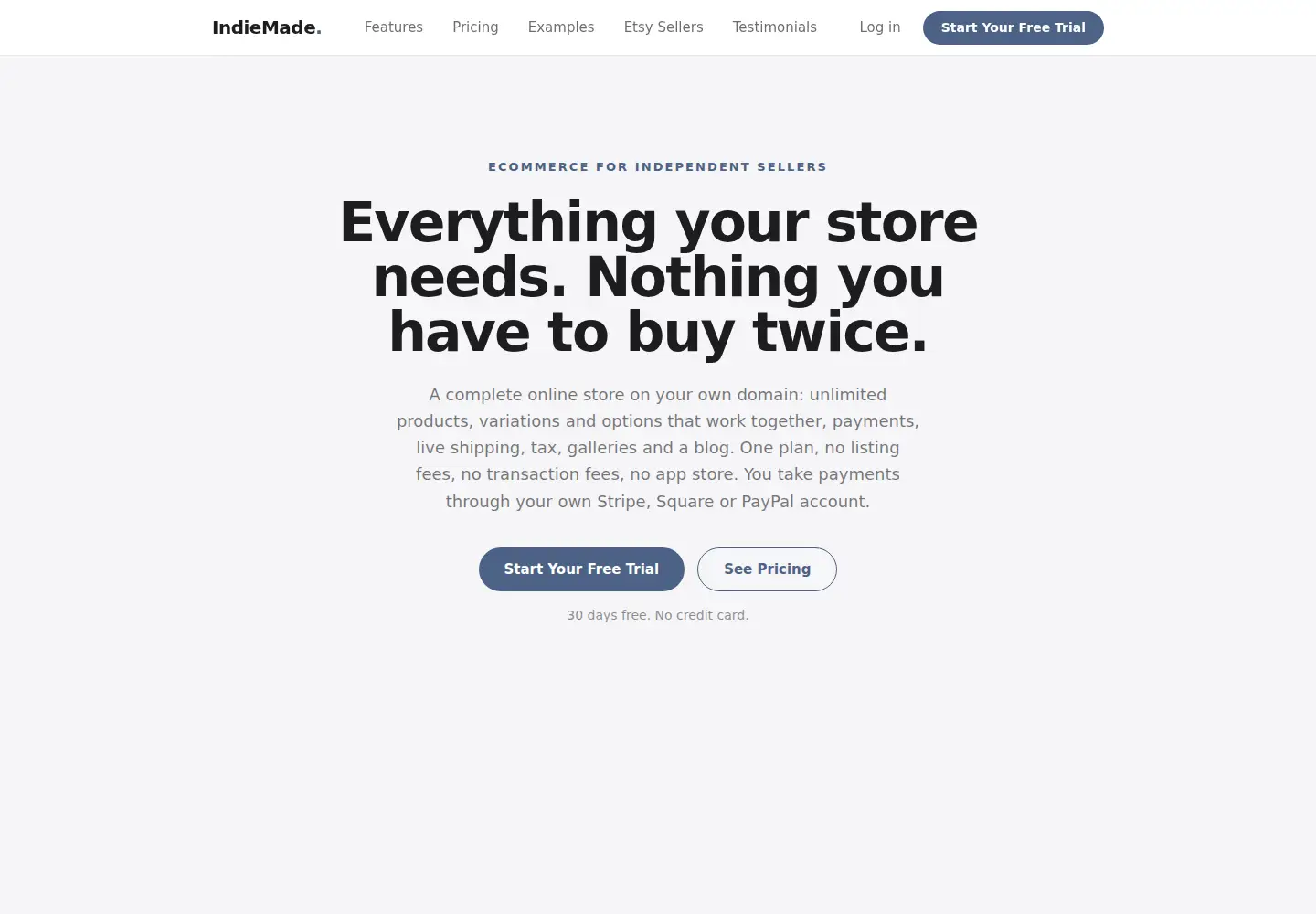 Screenshot of indiemade.com