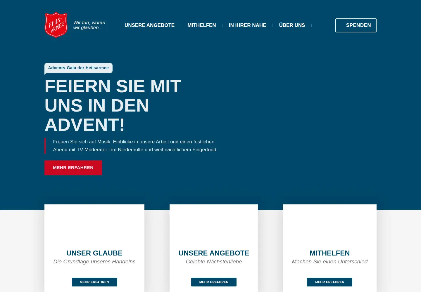 Screenshot of heilsarmee.de