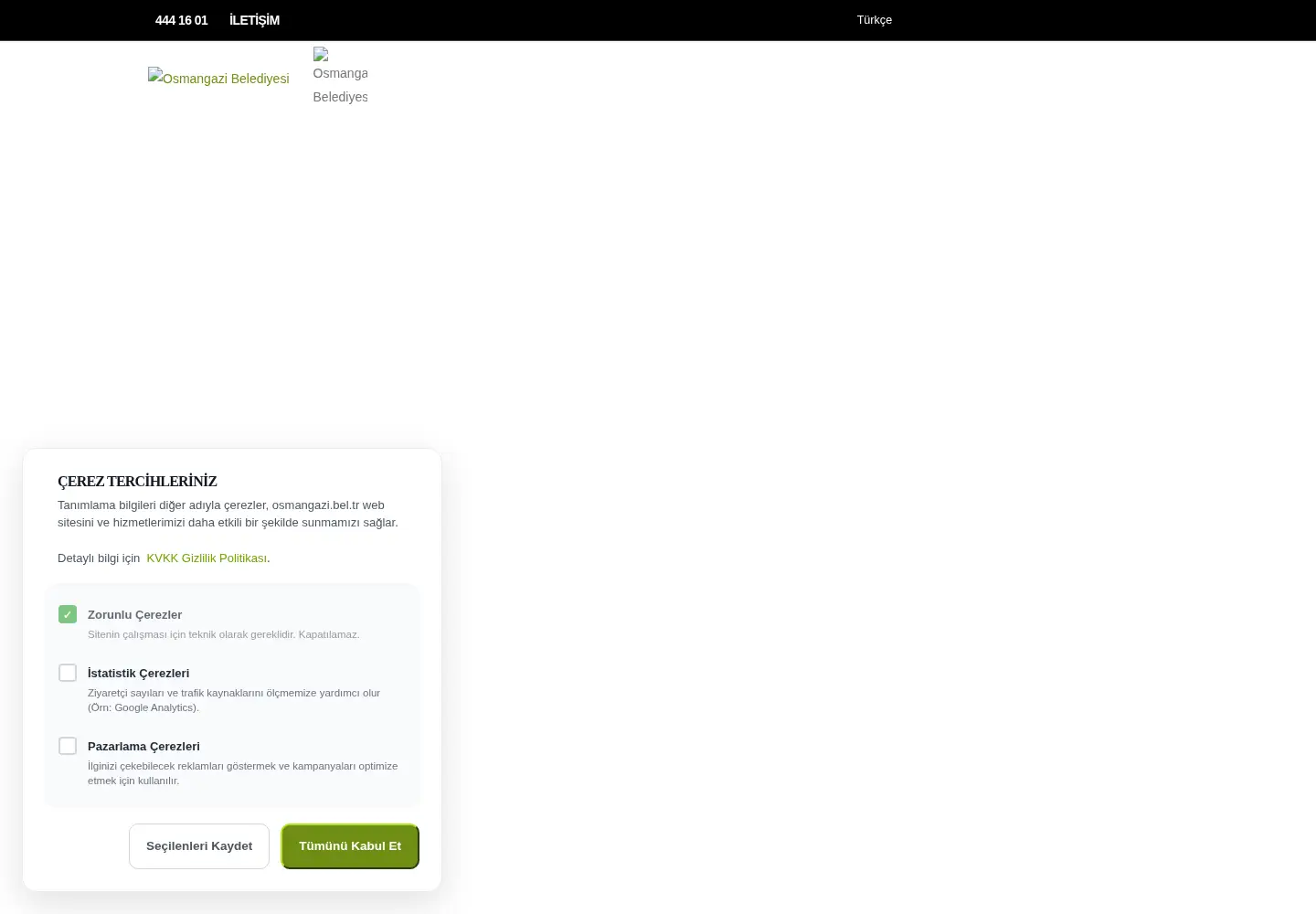Screenshot of osmangazi.bel.tr