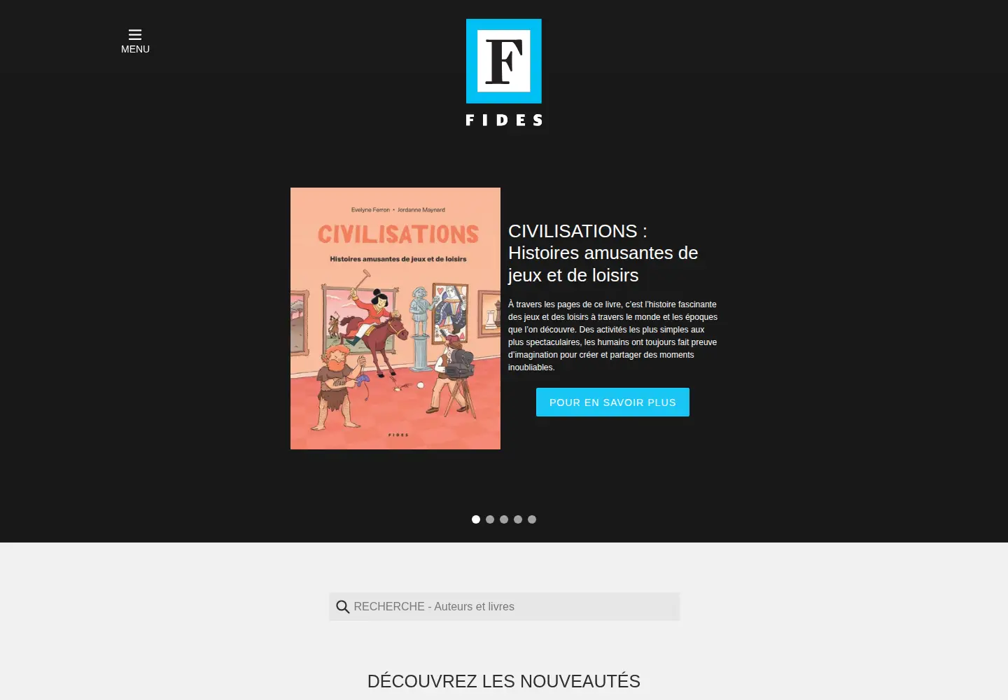 Screenshot of editionsfides.com