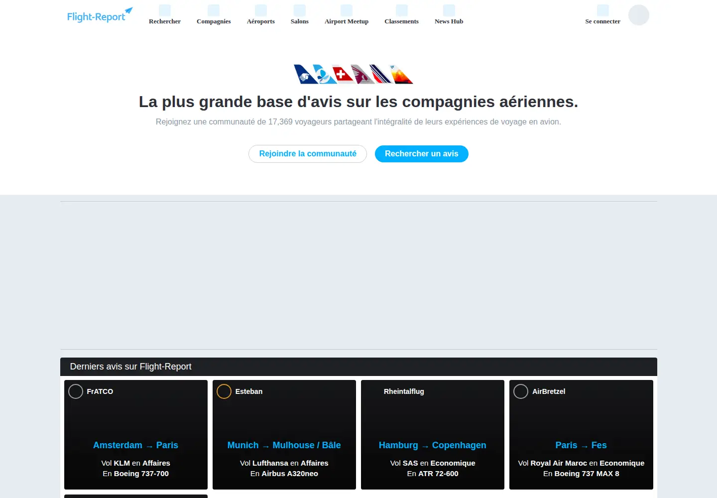 Screenshot of flight-report.com