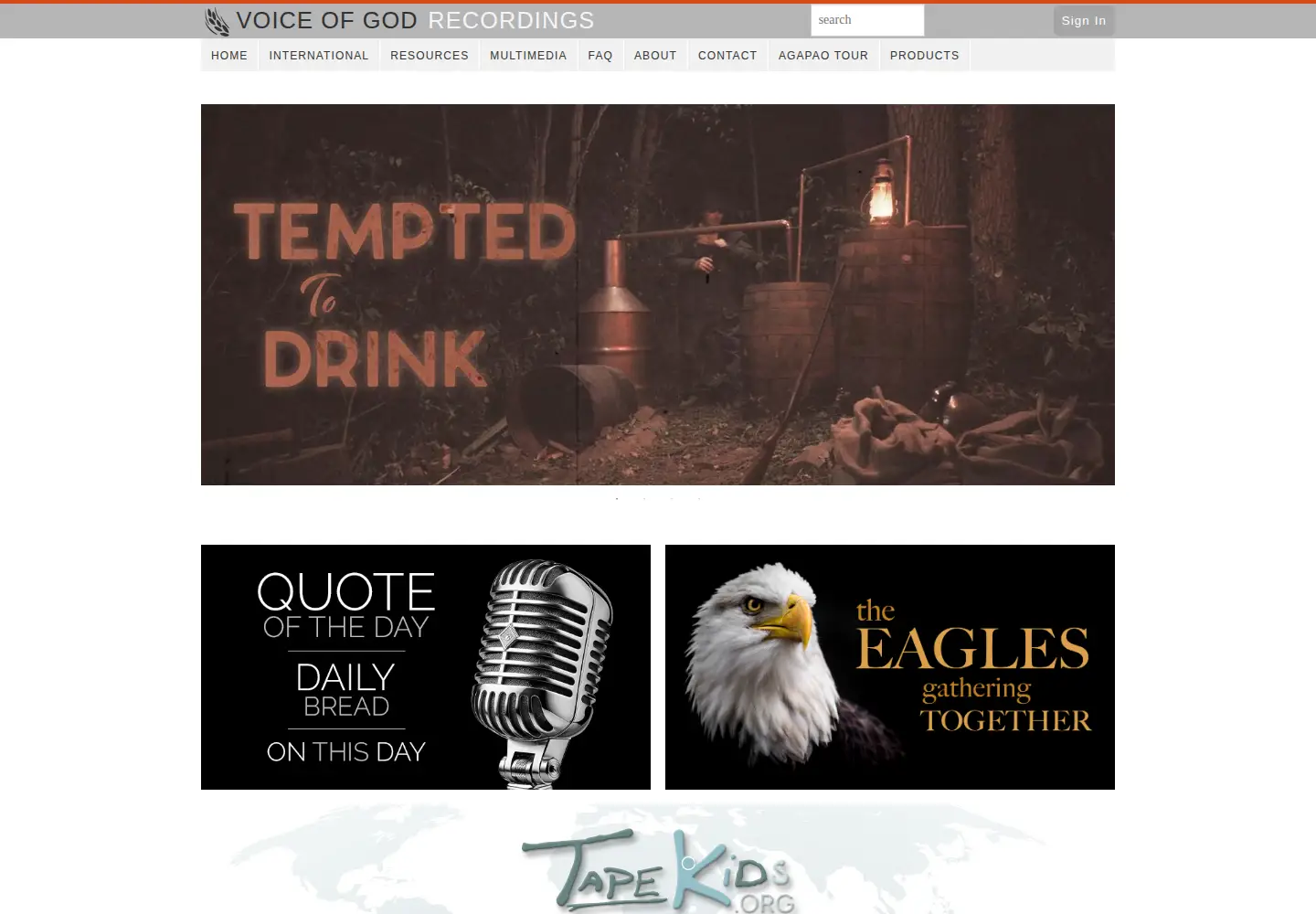 Screenshot of branham.org