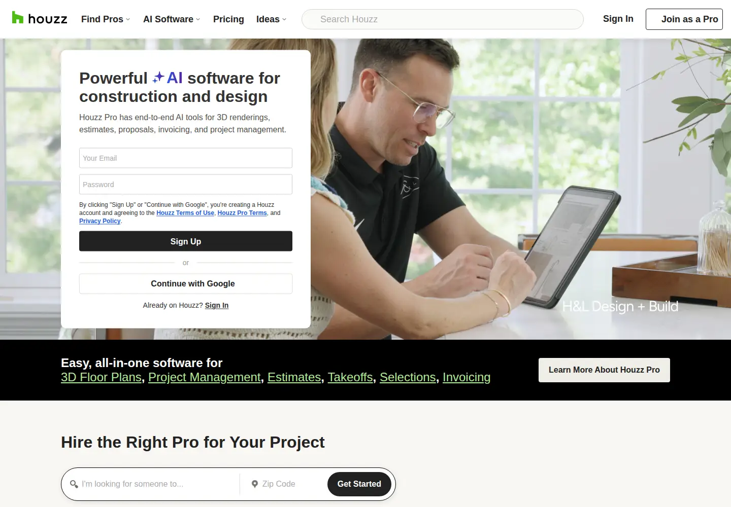 Screenshot of houzz.com