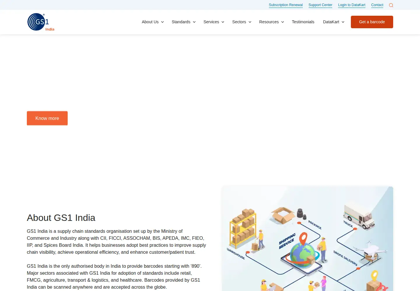 Screenshot of gs1india.org