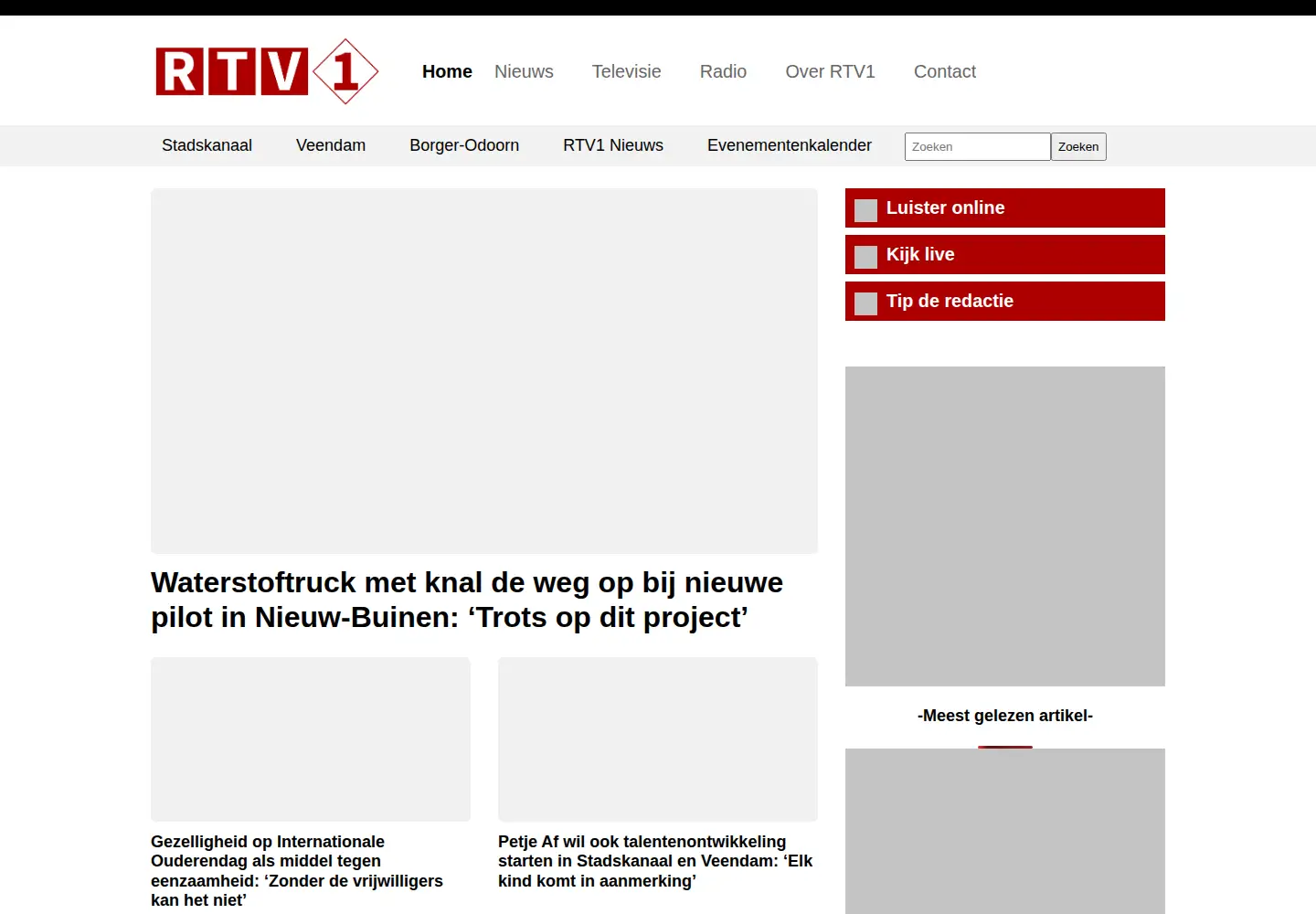 Captured homepage of rtveen.nl in the current scan