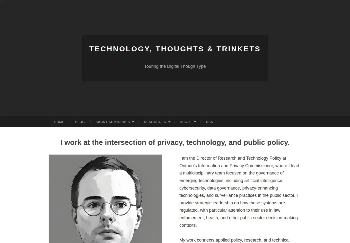 Screenshot of christopher-parsons.com