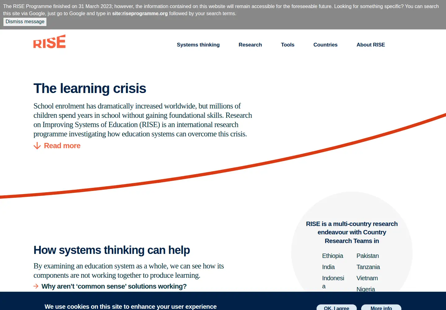 Screenshot of riseprogramme.org