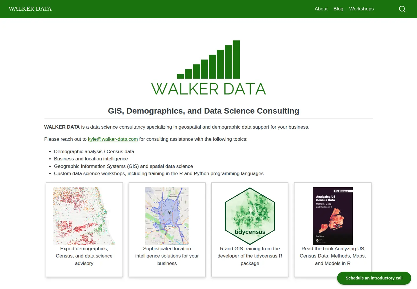 Captured homepage of walker-data.com in the current scan