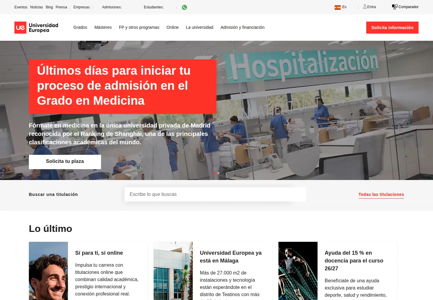 Screenshot of uem.es