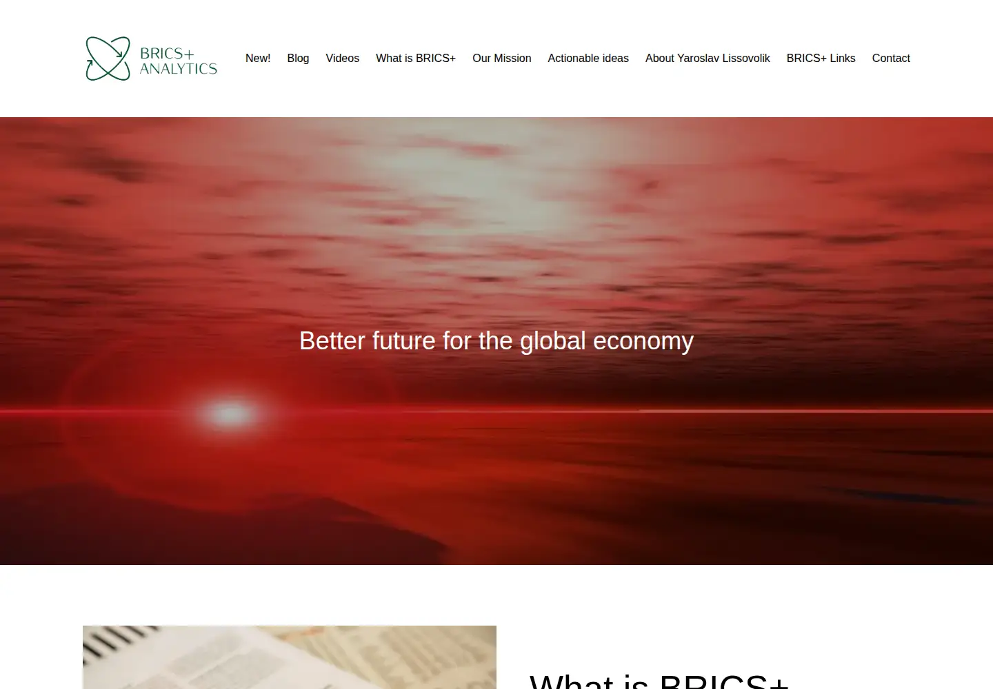 Screenshot of brics-plus-analytics.org