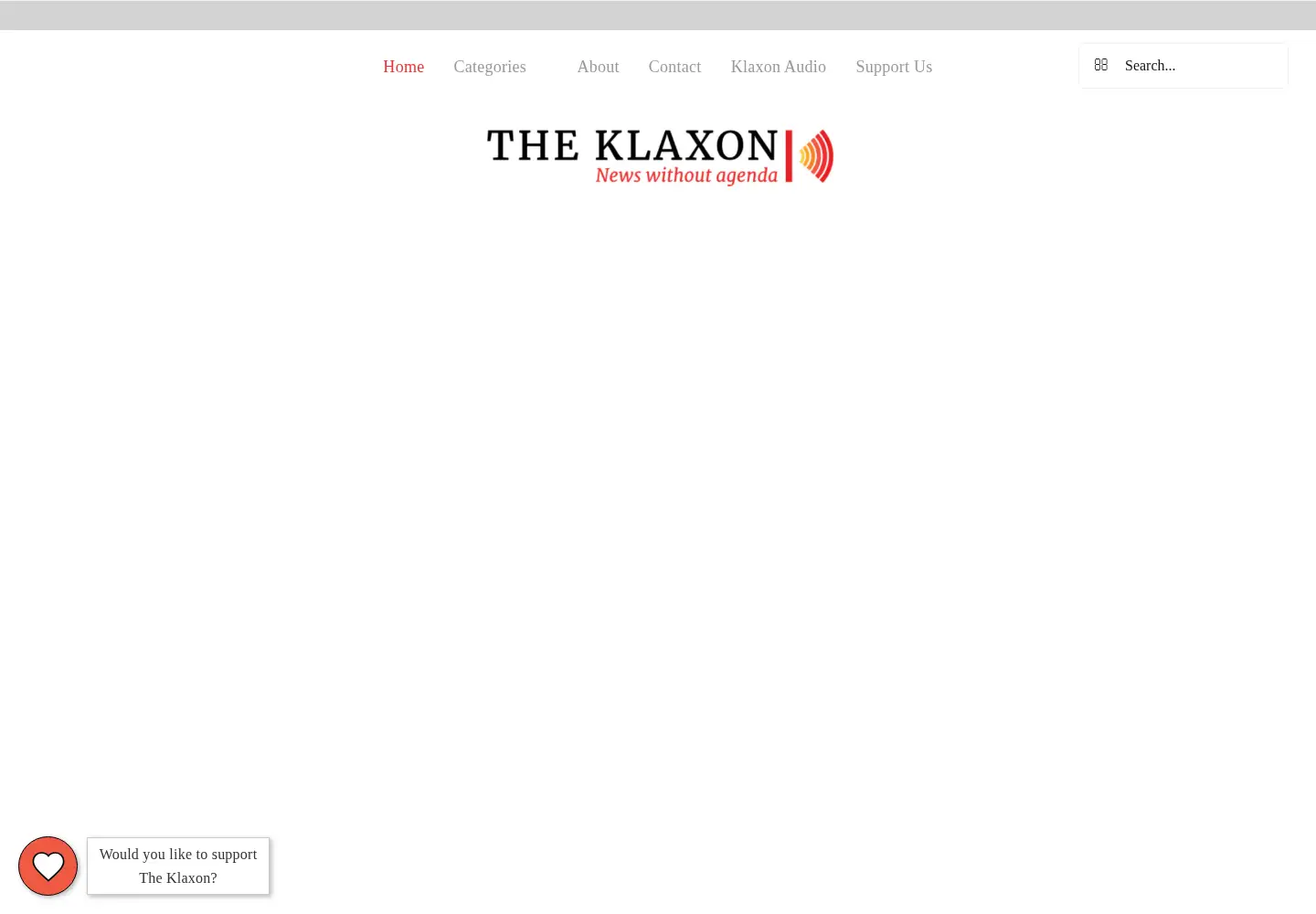 Captured homepage of theklaxon.com.au in the current scan