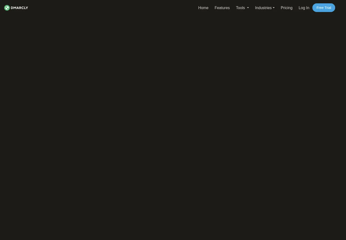 Captured homepage of dmarcly.com in the current scan