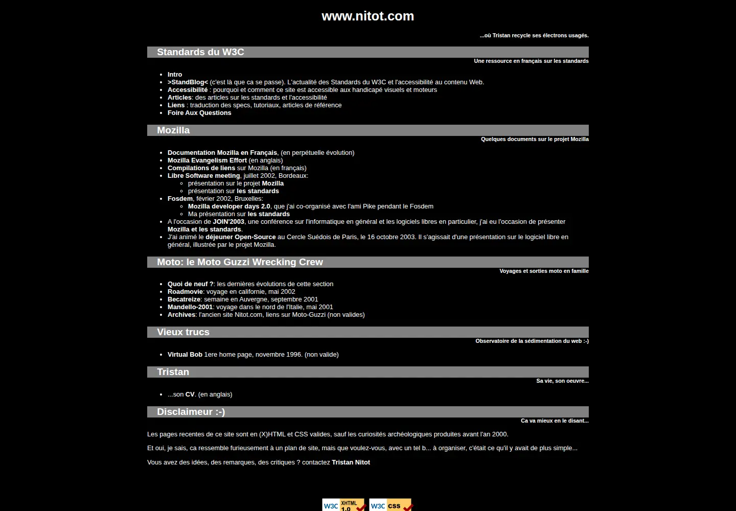Screenshot of nitot.com