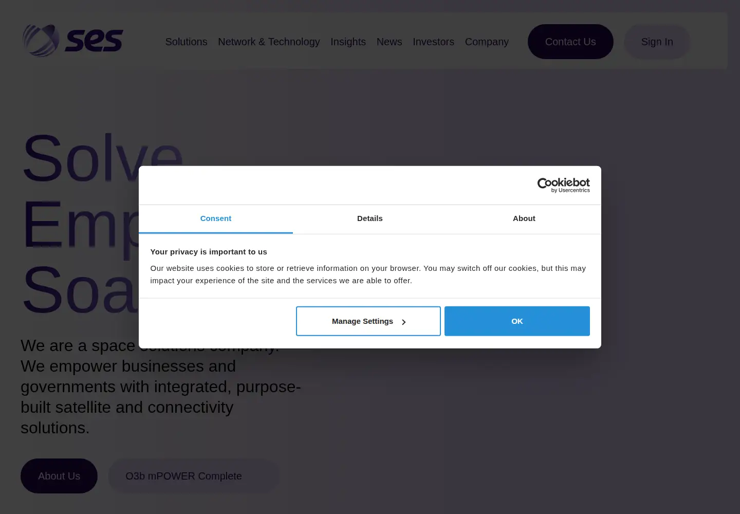 Screenshot of o3bnetworks.com