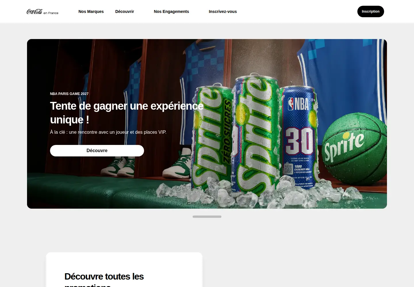 Captured homepage of coca-cola-france.fr in the current scan