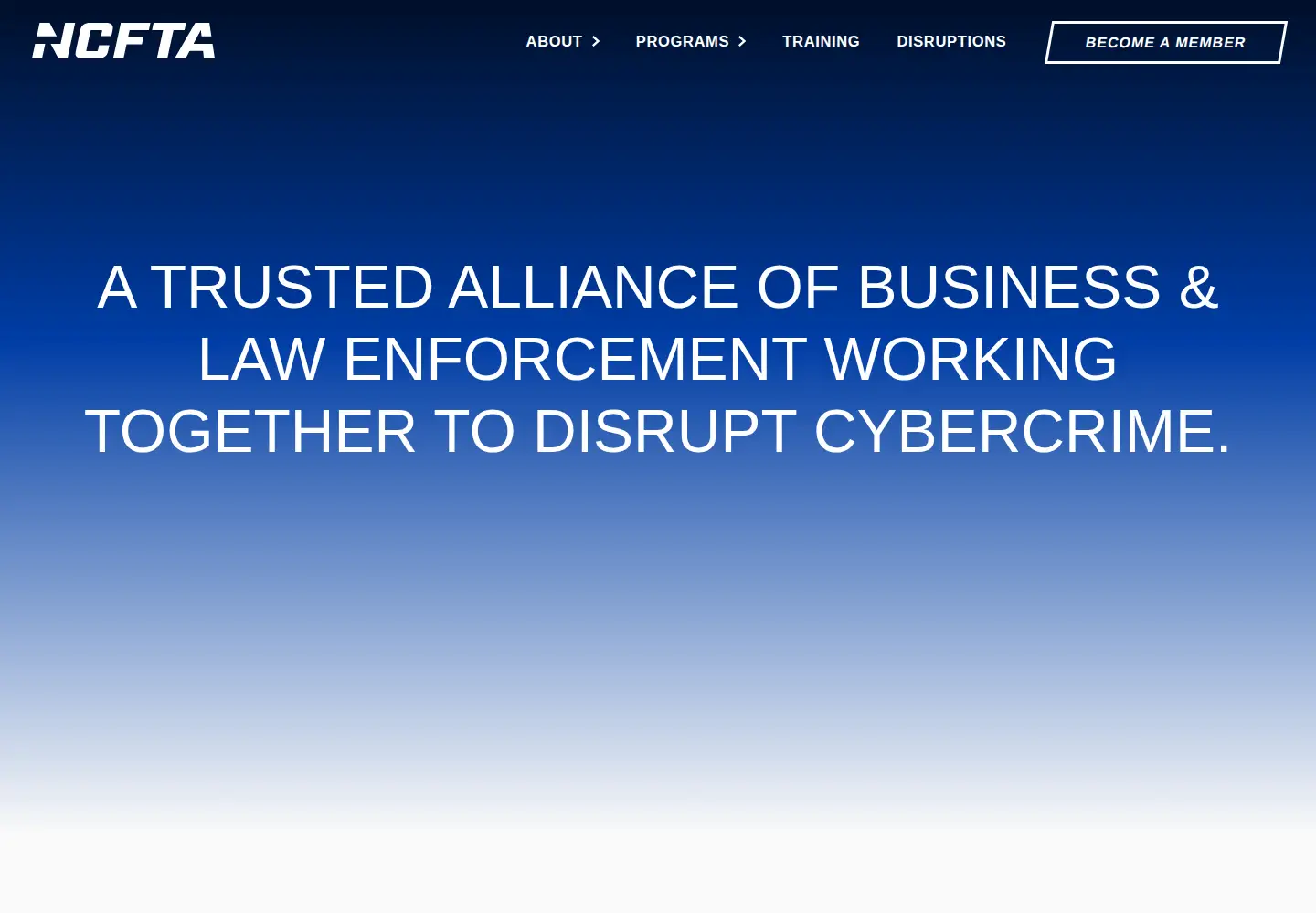 Captured homepage of ncfta.net in the current scan
