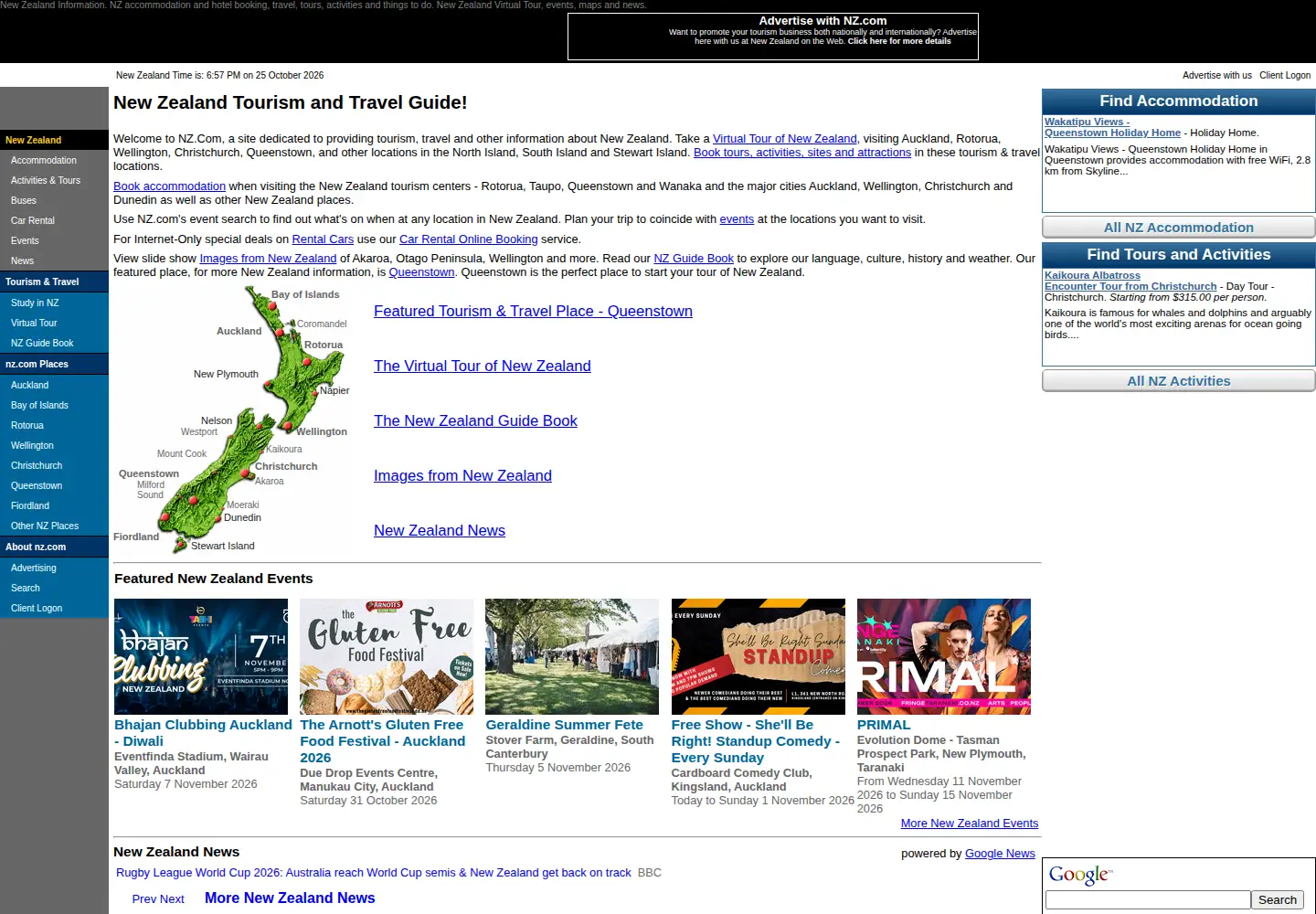 Screenshot of nz.com