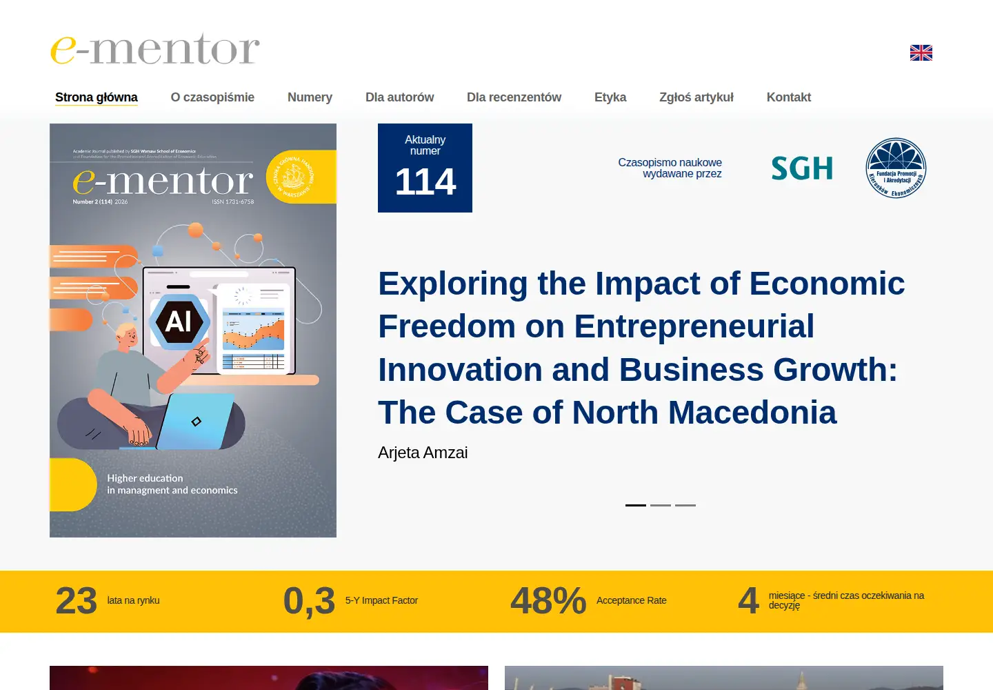 Screenshot of e-mentor.edu.pl