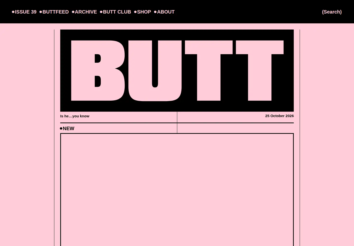 Screenshot of buttmagazine.com