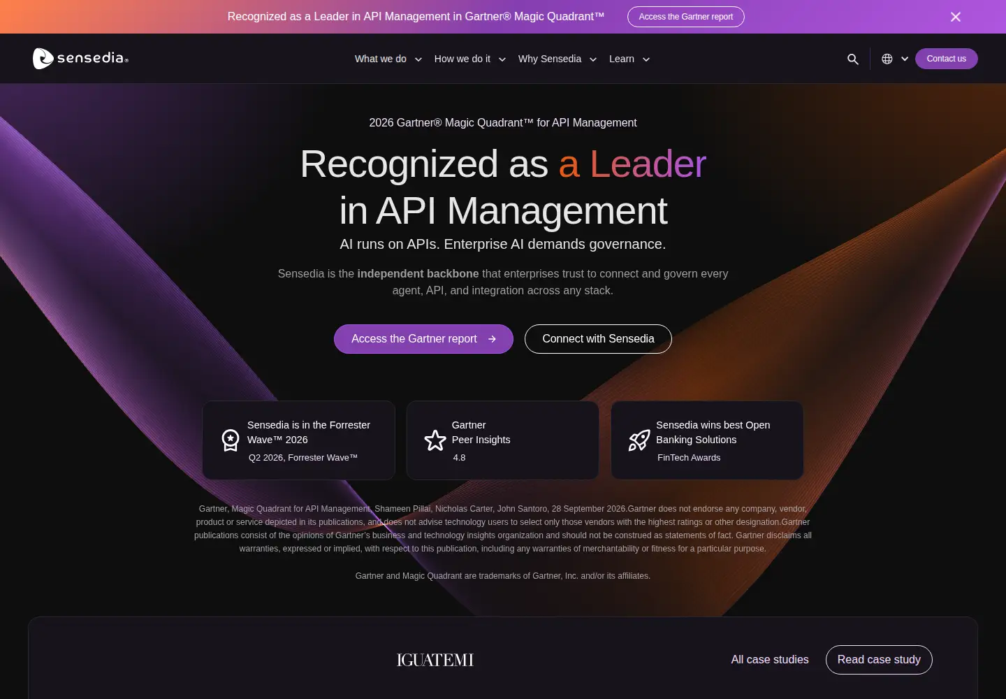 Screenshot of sensedia.com
