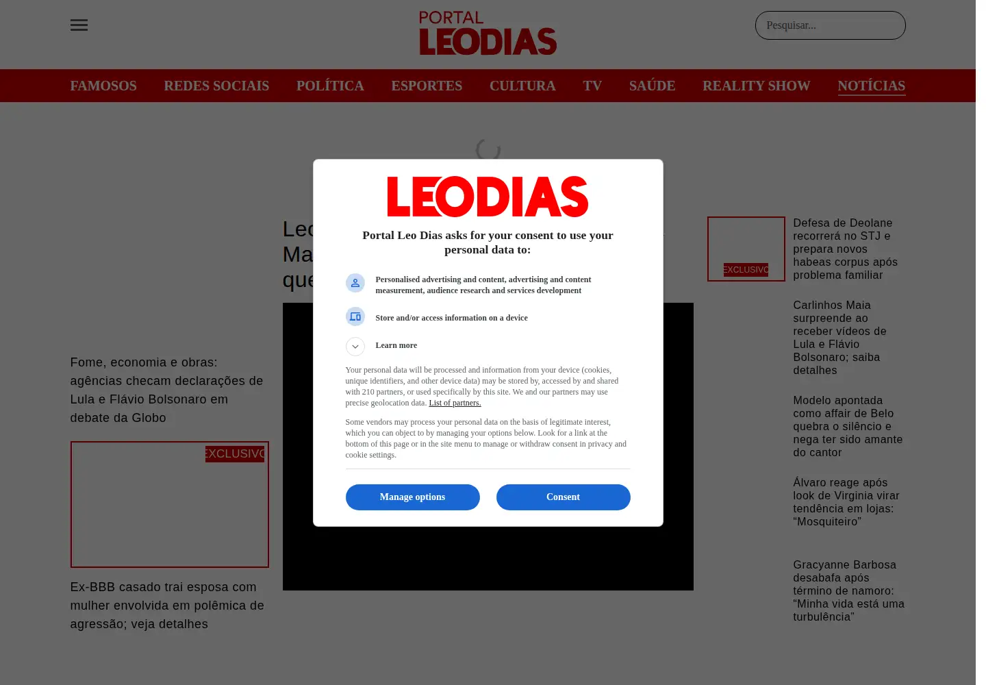 Captured homepage of portalleodias.com in the current scan