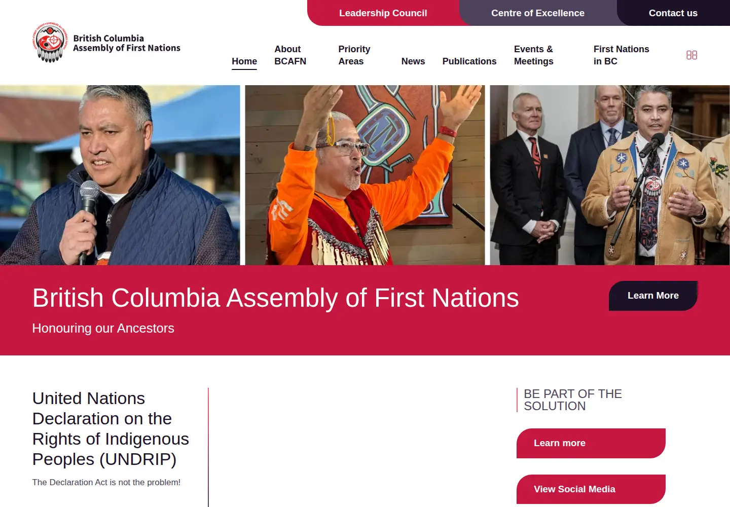 Screenshot of bcafn.ca