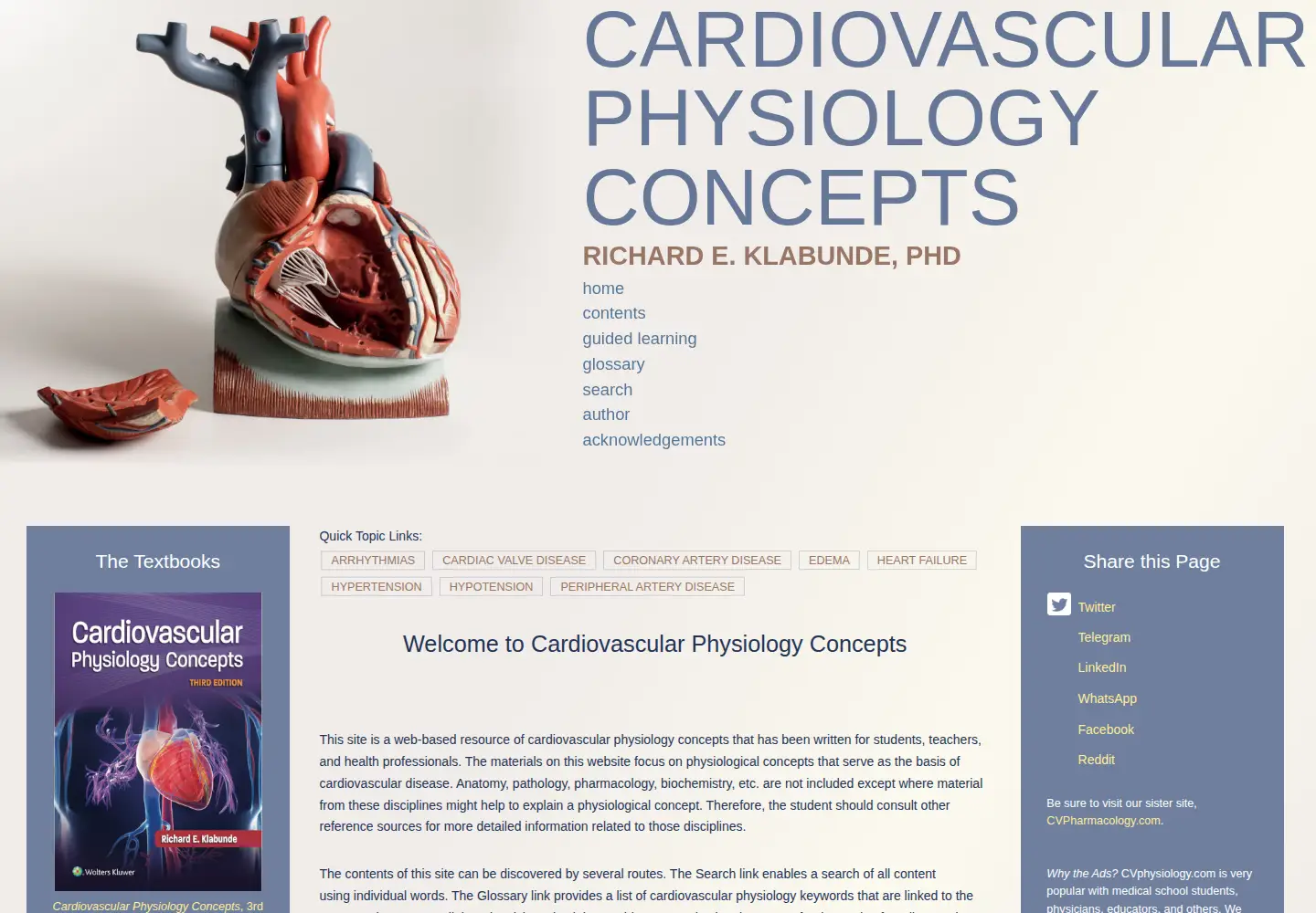 Screenshot of cvphysiology.com