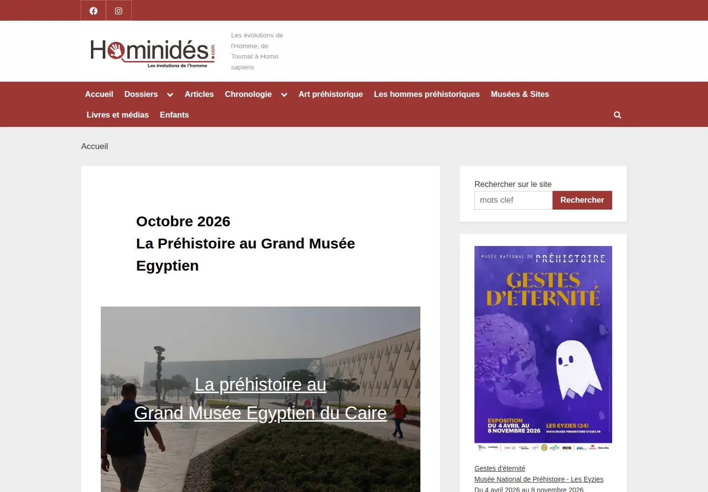 Screenshot of hominides.com